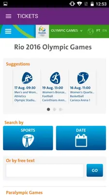 Rio 2016 android App screenshot 1